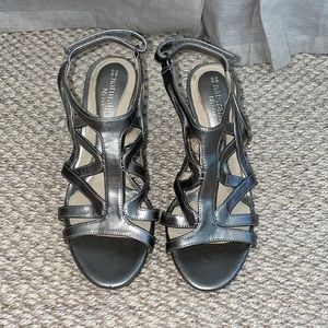 Silver danya sandal heels by naturalizer